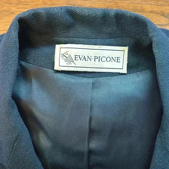 Vintage Women’s Blazer Evan Picone Navy 100% Worsted Wool Size 14 - Picture 12 of 12